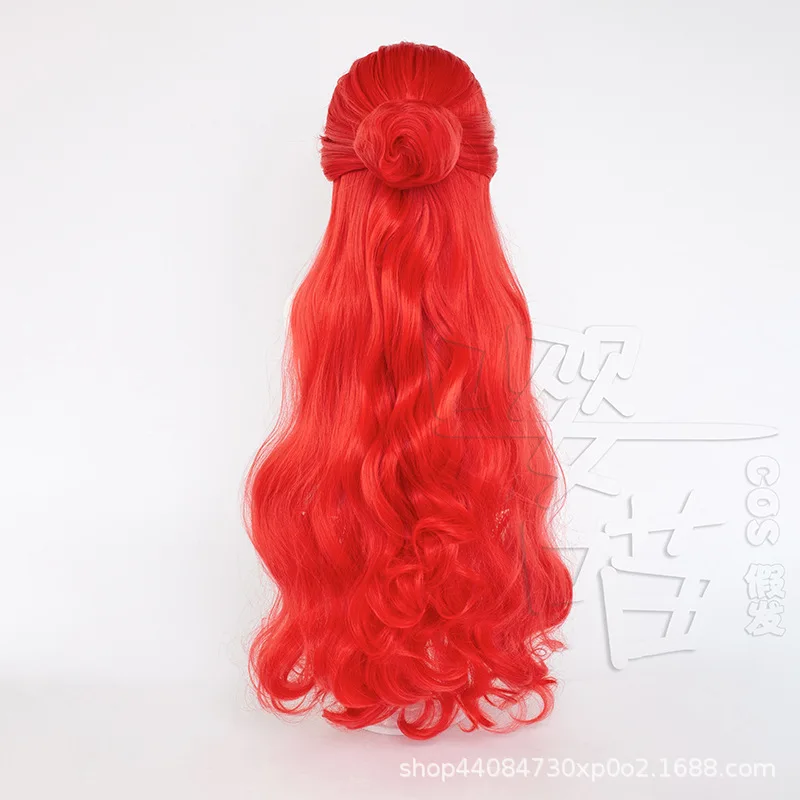 Game Honkai: Star Rail Himeko Cosplay Wig 85CM Red Heat Resistant Synthetic Hair Anime Himeko Cosplay Wigs Halloween Men Women