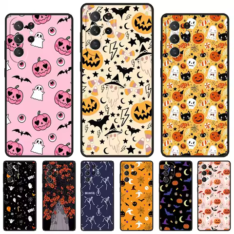 Halloween phone case For Samsung Galaxy S24 S23 S22 Ultra Note 10 20 Plus S8 S9 S10 S20 S21 FE Cover