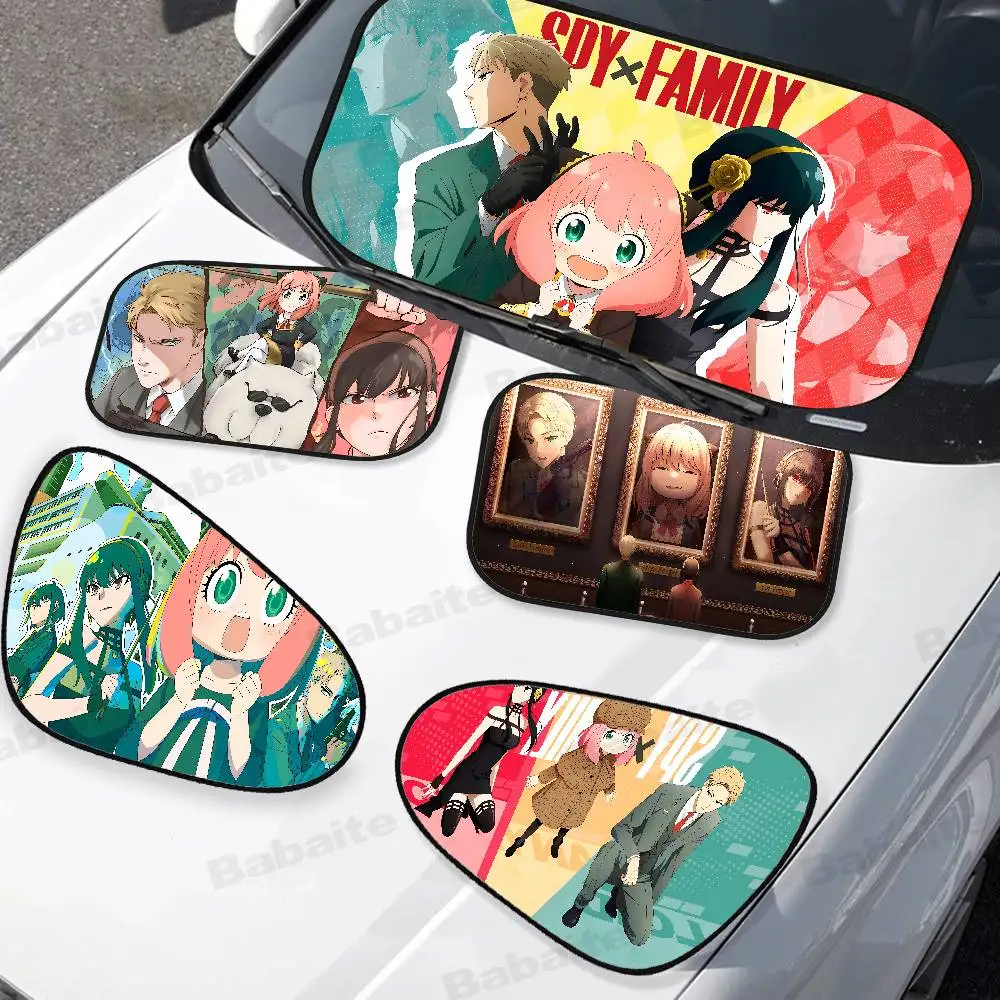 

Аниме Spy X Family Car Солнцезащитный козырек для окна Самовсасывающая теплоизоляция внутри электростатической адсорбции Боковая занавеска Конфиденциальность автомобиля