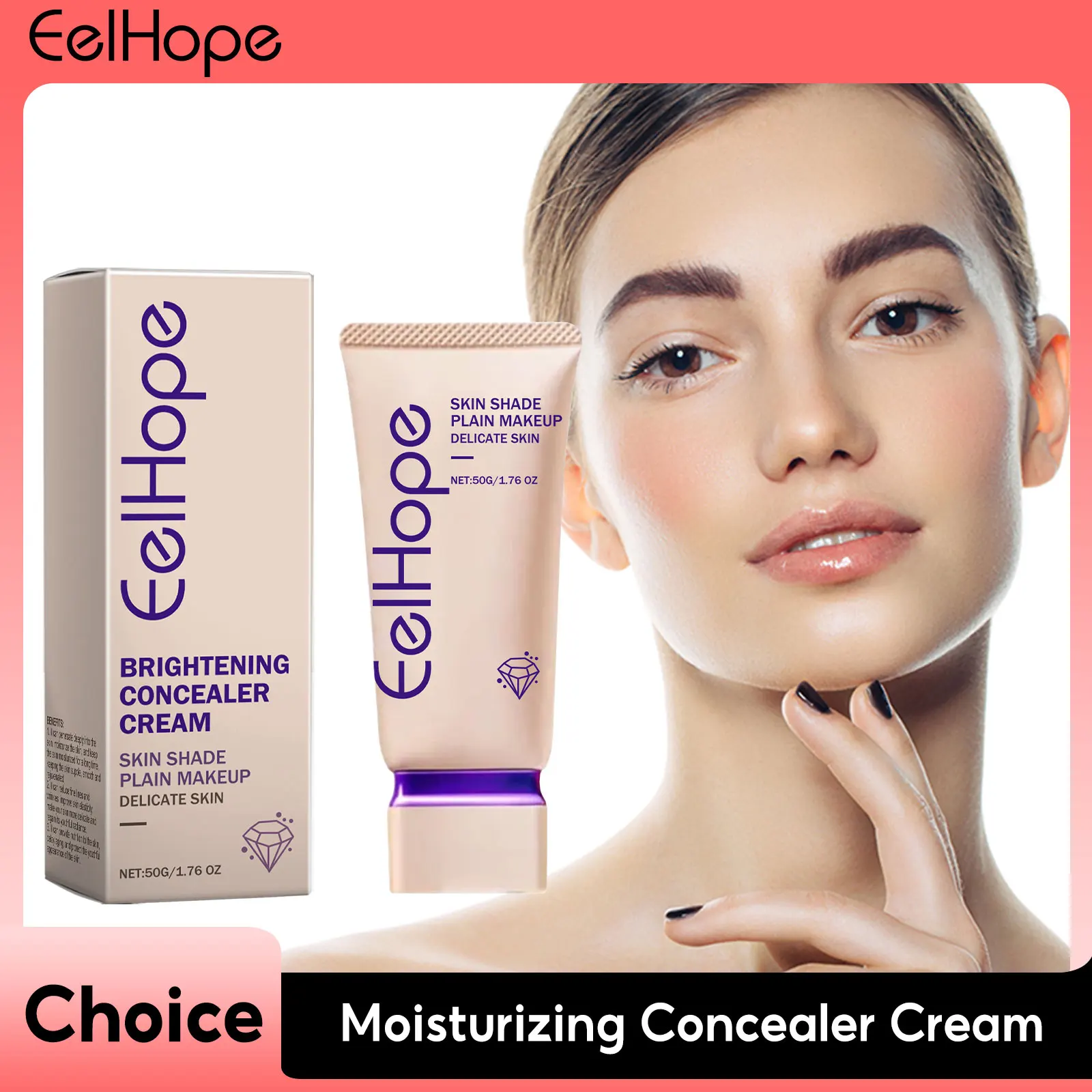 

Moisturize Concealer Cream Full Coverage Waterproof Face Eye Contour Dark Circle Lightweight Smooth Oil Control Makeup Cosmetics