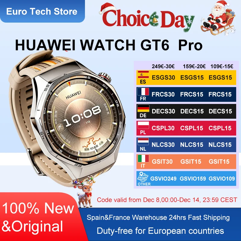 HUAWEI Watch GT 6 Pro 46mm GPS Smartwatch 1.47 ''écran tactile AMOLED, jusqu'à 21 jours d'autonomie, niveau professionnel de cyclisme, NFC,