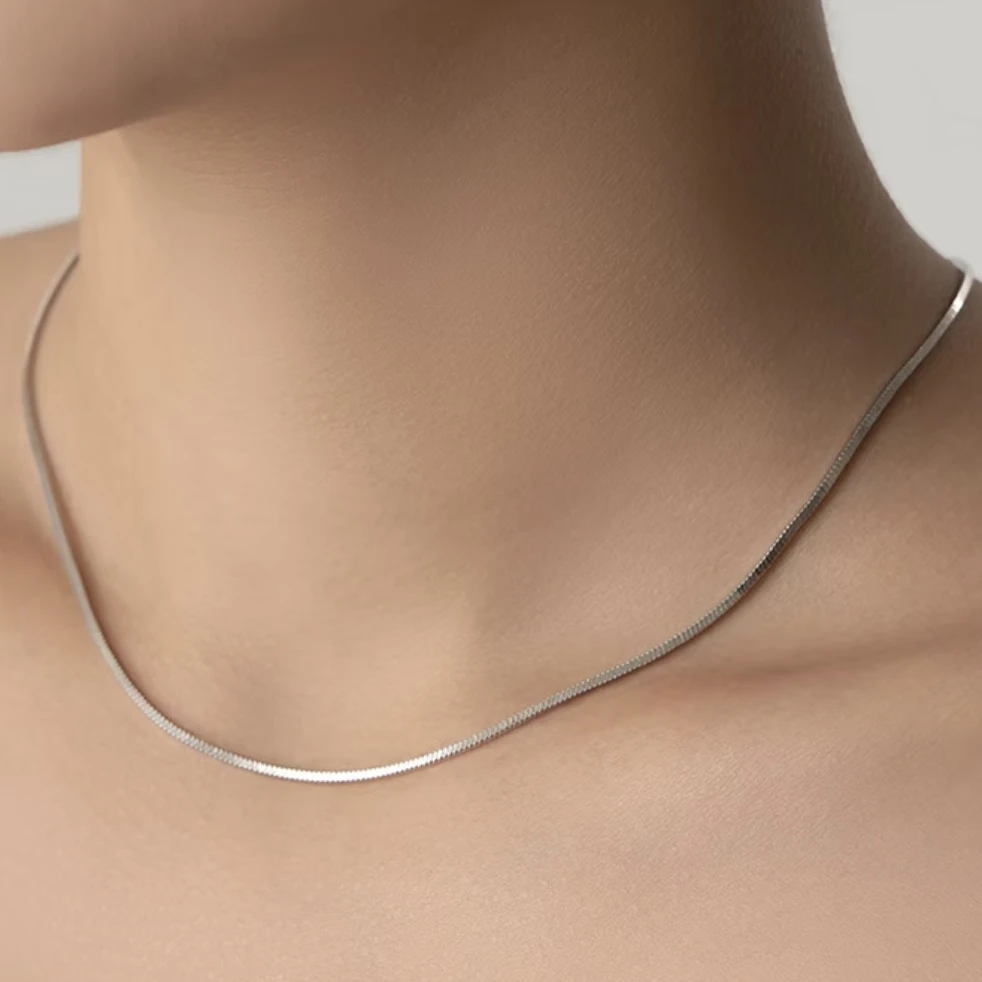 

1.5mm Square Snake - Chain Necklace-Premium Quality.Flawless Details.Zero Cheap Feel