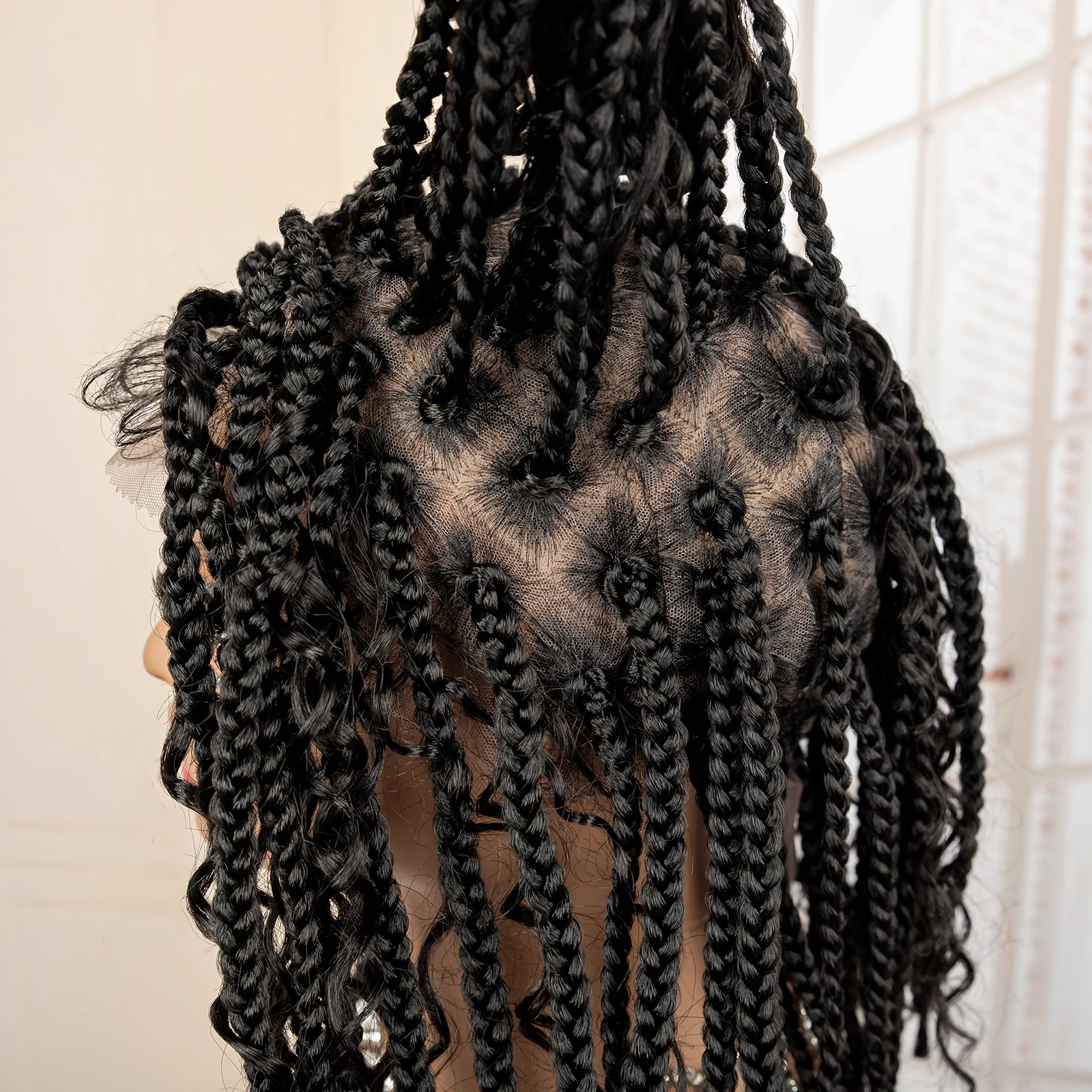 14 inch synthetische korte boho gevlochten pruiken full lace vierkante knooploze box vlechten pruik gehaakte vlechten pruik voor zwarte vrouwen