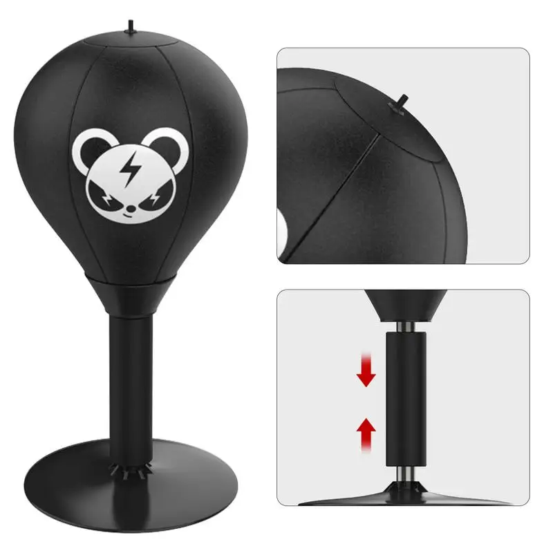 Desktop Punching Bag  Boxing Ball  Stress Relief Fighting Speed Reflex Training Punch Ball  With Strong Suction Cups For Desk