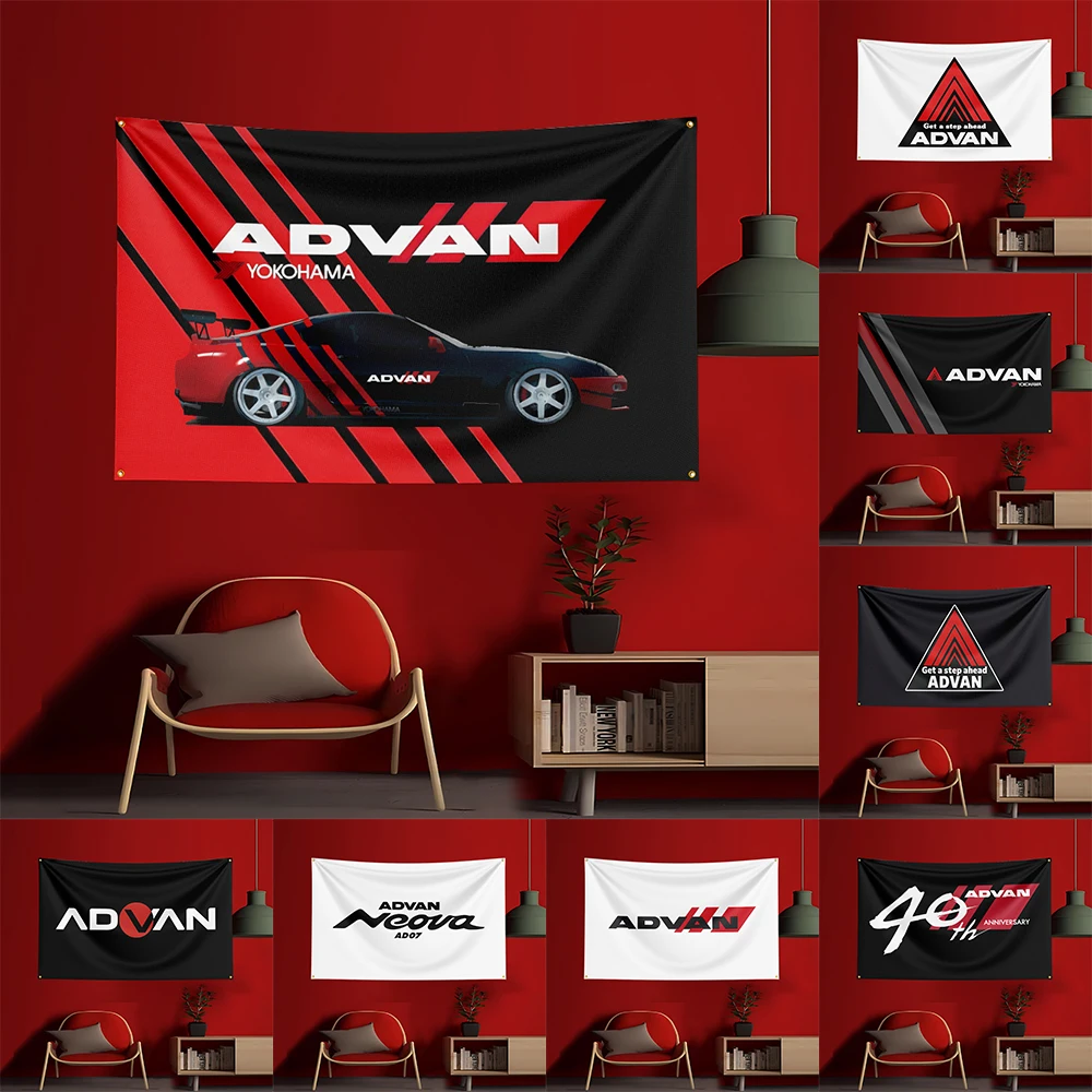 

3x5 Ft ADVAN Tool Flag Polyester Printed Cars Flags Banner Tapestry for Room Garage Decor Power Tools Flag