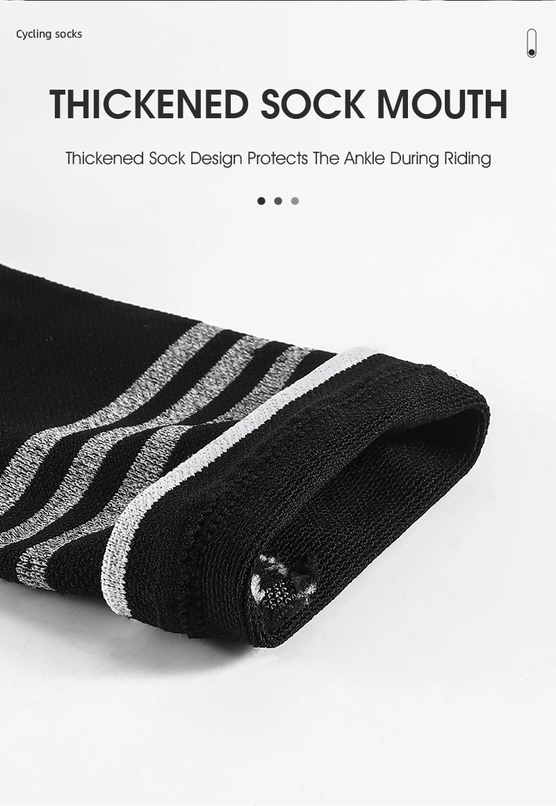 WEST BIKING Reflektierende Fahrradsocken für Männer und Frauen Schnelltrocknende Sportsocken Atmungsaktive Lauf- und Fahrradausrüstung EU-Größe 37-43 – Detail 15