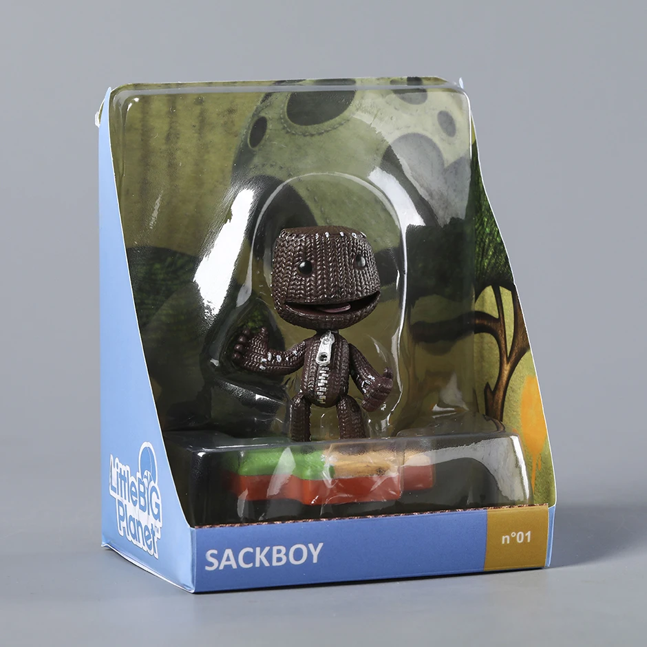 Little Big Planet Happy Sackboy Mini figura de PVC muñeca modelo figura juguete regalo de Navidad