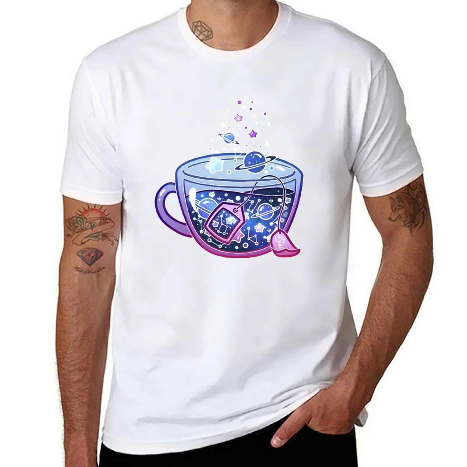 

Galaxy Tea T-Shirt funny t shirts man t shirts for man slim fit T-Shirt