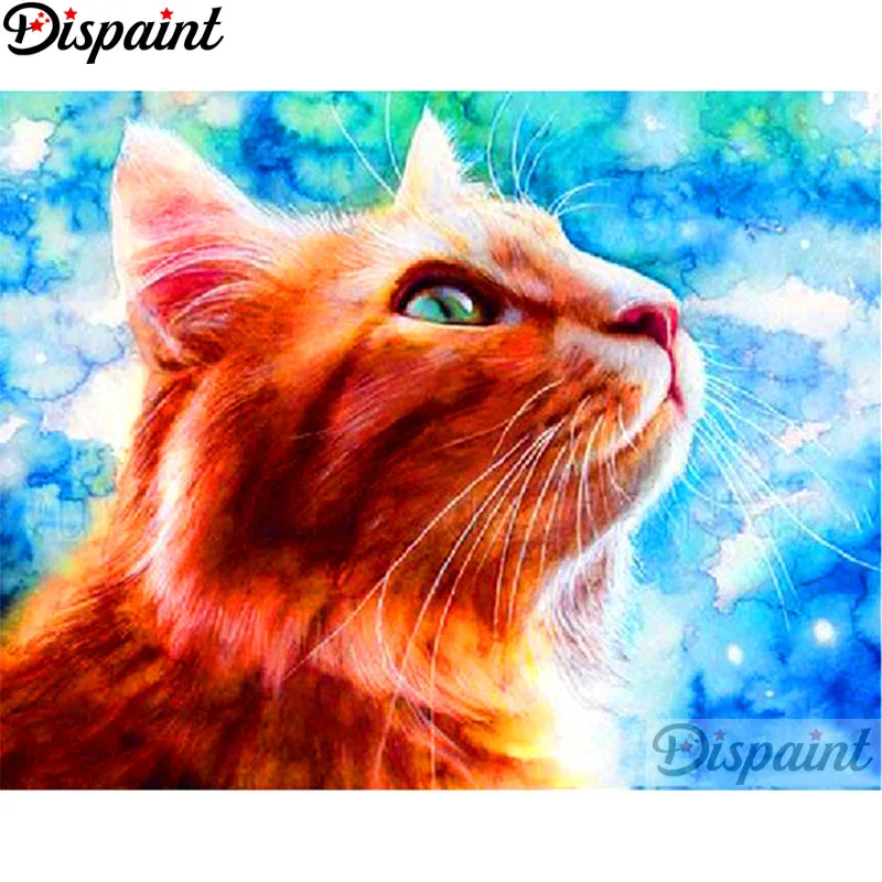 

Dispaint полная квадратная/круглая дрель 5D DIY алмазная живопись "животное кошка пейзаж" 3D вышивка крестиком домашний декор подарок A17197