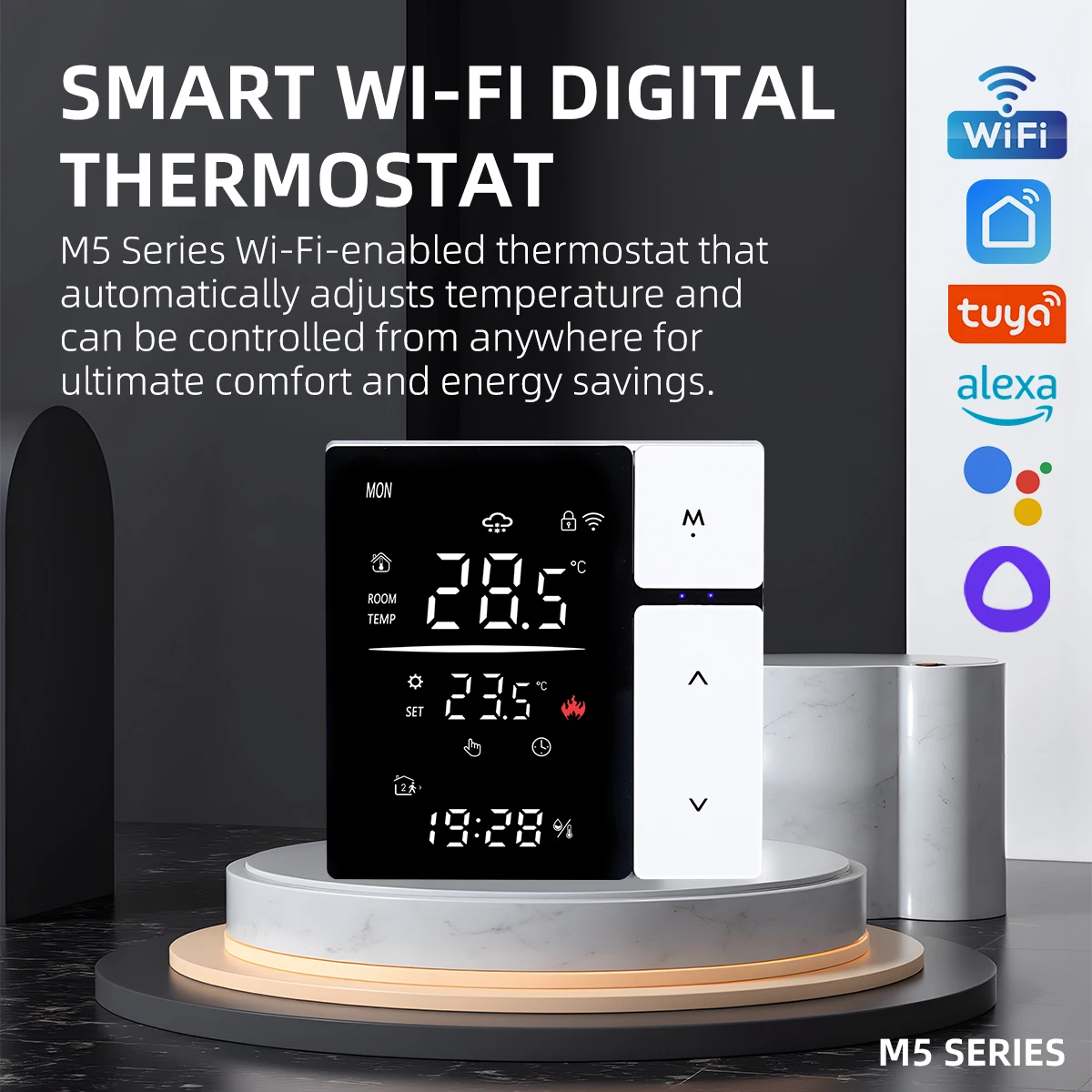 WiFi Smart Switch Electric Floor Heating Thermostat 7day Programmable Thermostat Modbus APP Remote Control Tuya Smart Thermostat