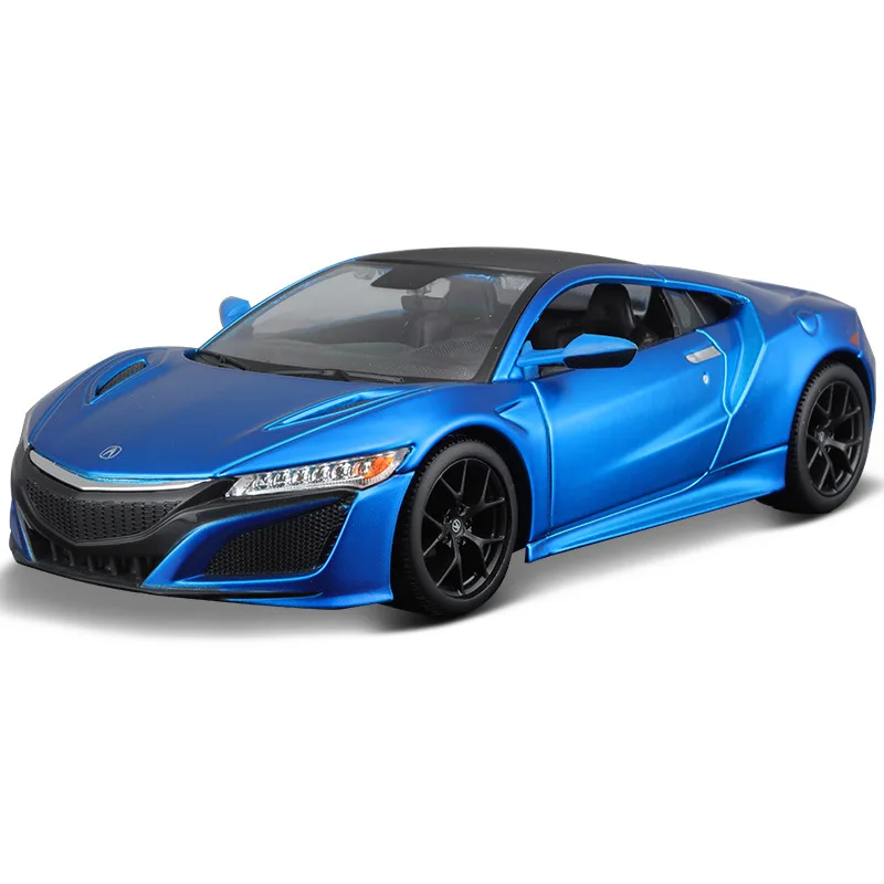 Maisto 1:24 2018 Acura Nsx الأزرق أكورا سيارة يموت الصب سبيكة سيارة نموذج معدني نموذج حلية جامع طبعة الصبي سيارة لعبة هدية