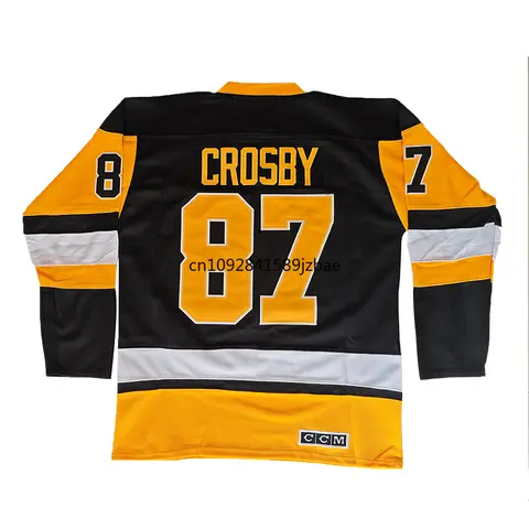 Sidney Crosby Jersey American Pittsburgh Maillots de hockey sur glace rétro 71 Evgeni Malkin Jersey Tout pull cousu Us Mens M-3XL