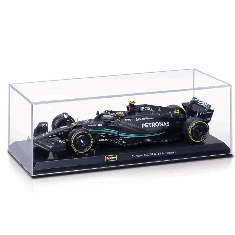 Bburago 1:24 W14 Mercedes-AMG F1 Team 2023 Large Size Special Edition #44 Hamilton Alloy Car Model Formula Racing Diecast Toy