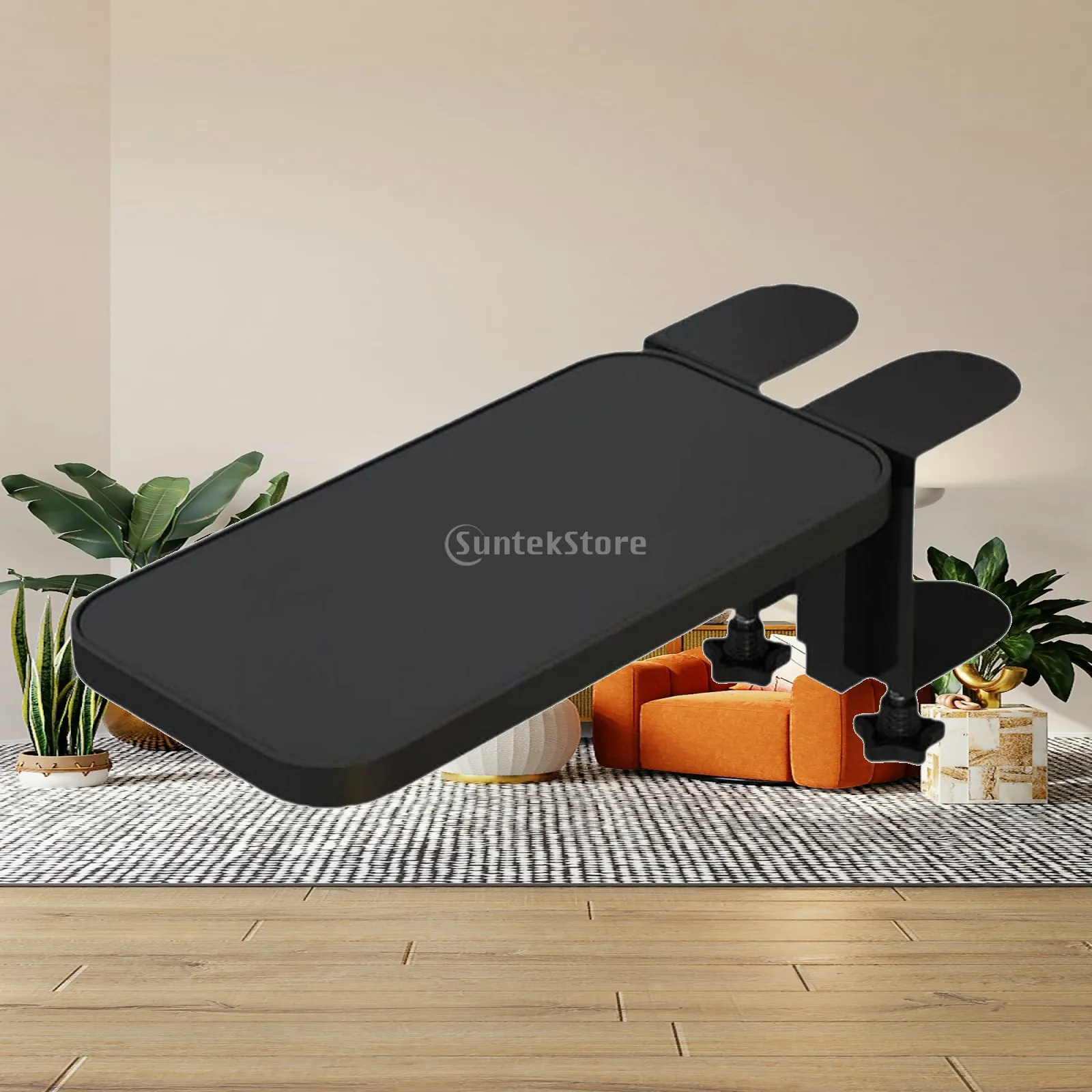 Wood Computer Arm Bracket Space Saving Table Extension Board for Home Use