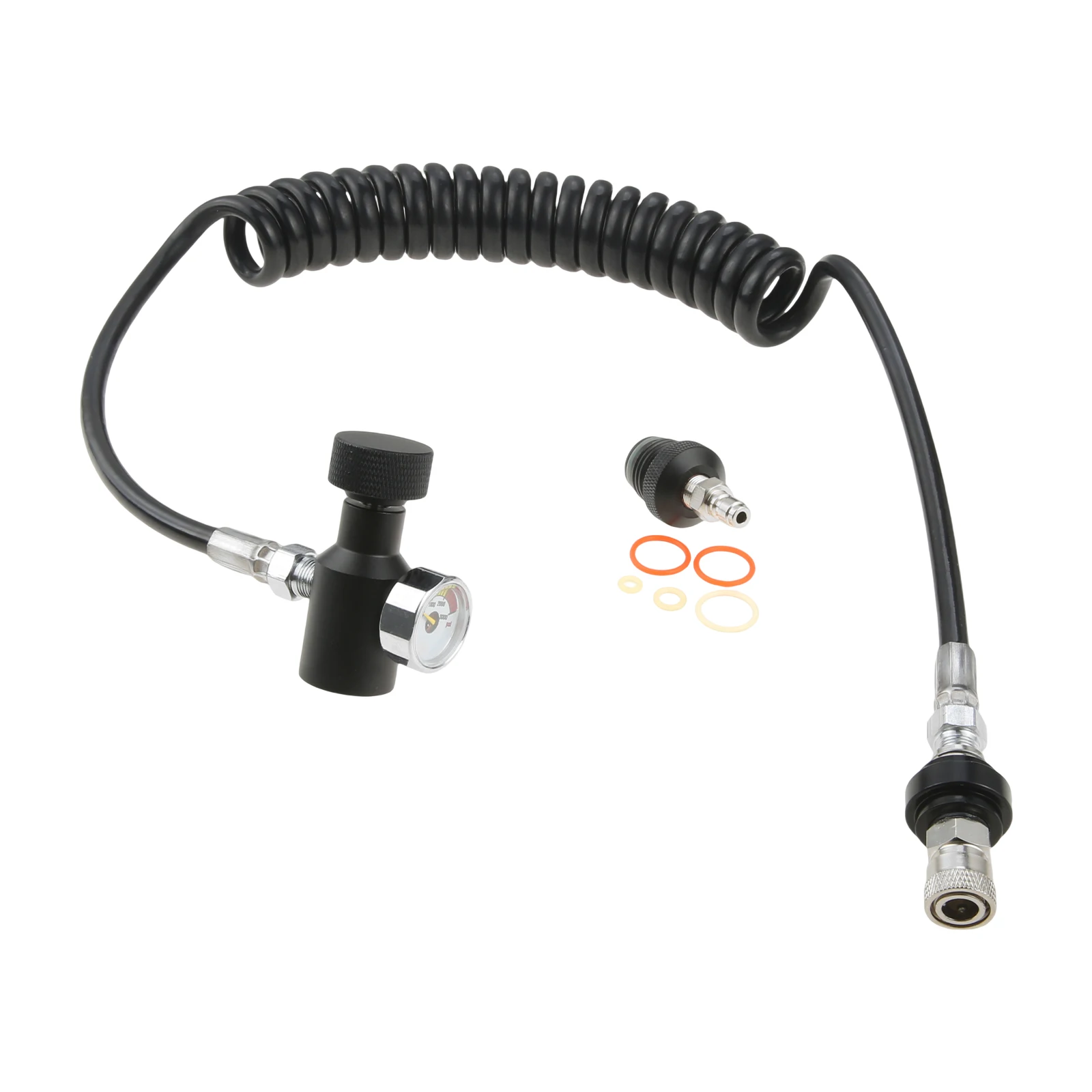 High Performance Adapter Hose Remote Control Air Cylinder Connection Valve Corrugated Hose for HPA CO2 Universal Fill Adapter