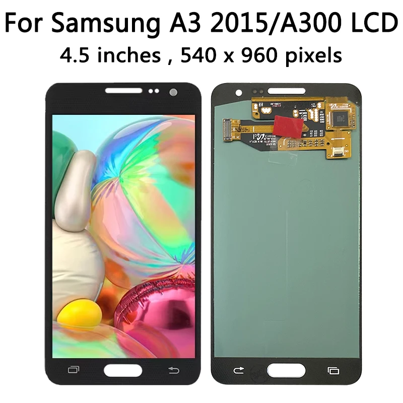 Super AMOLED For Samsung A3 2015 A300 A300X A300H A300F LCD Display Touch Digitizer Screen Assembly Replacement image 3