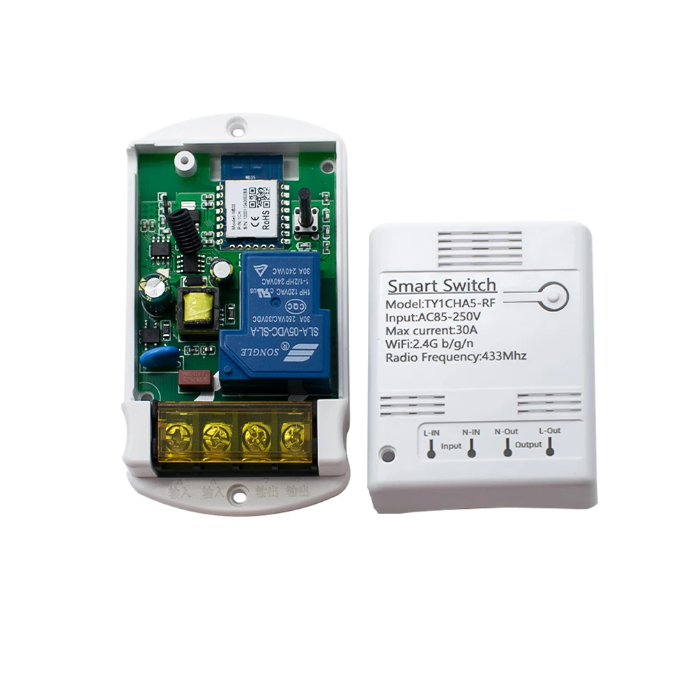 Tuya Smart Switch WIFI / ZIGBEE 6600W / 4000W 30A 20A Smart Relay Module  Wireless Remote Control Work With Alexa