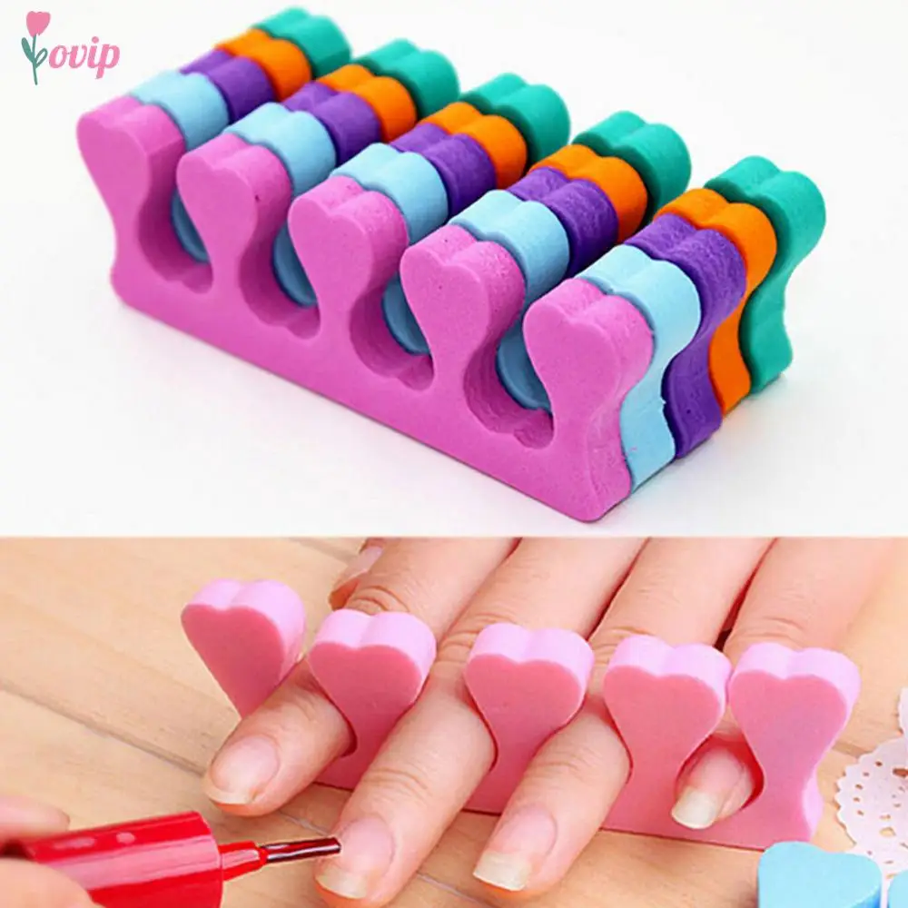 

10x Soft Sponge Foam Finger Toe Separator Nail Art Salon Pedicure Manicure Tool