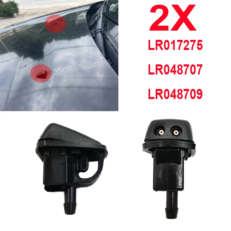 2 uds para Land Rover LR2 Freelander 2 L359 2007-2015 boquilla limpiaparabrisas rociador Jet LR017275 LR048707 LR048709 derecha e izquierda