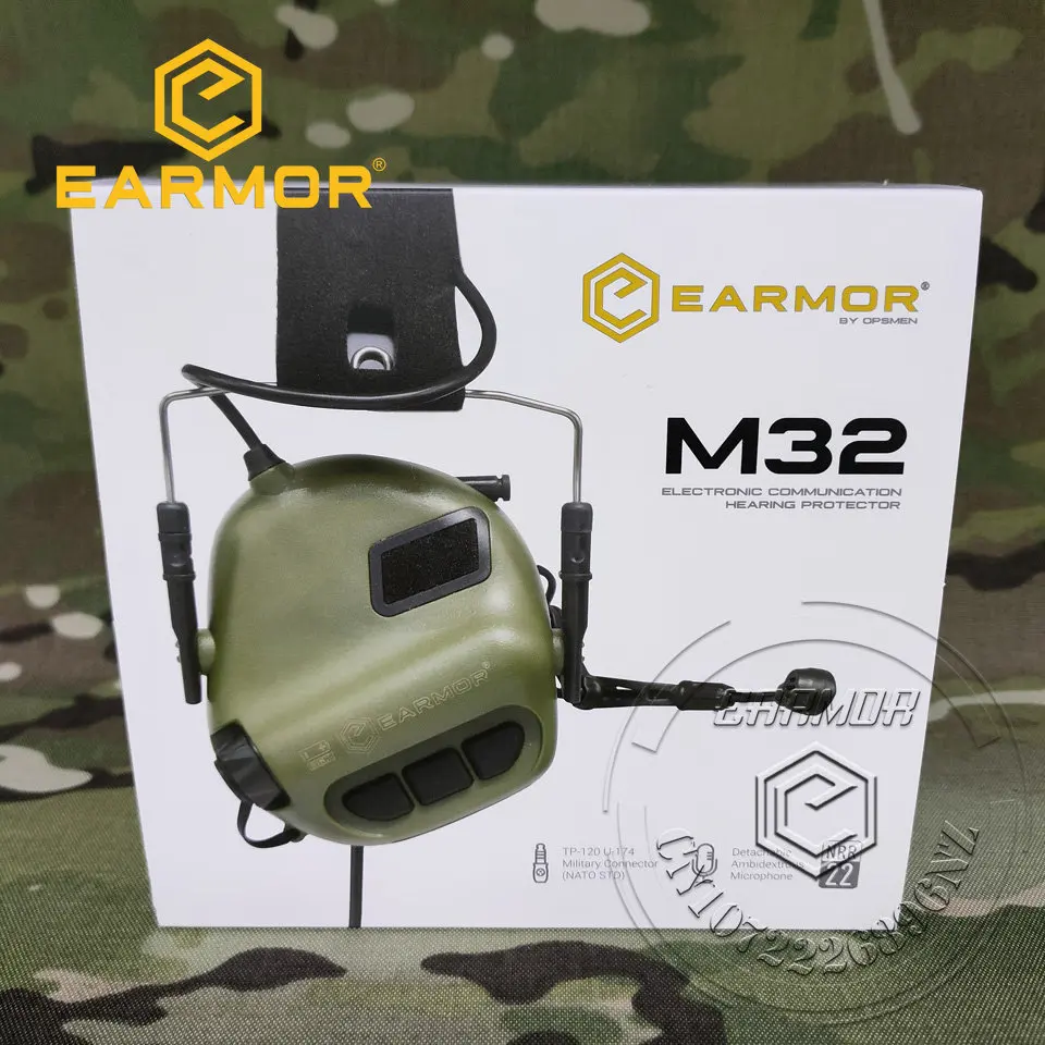 OPSMEN Earmor Airsoftsports Tactical M32 Noise Canceling Headphones Aviation Communication Softair Earphones Shooting