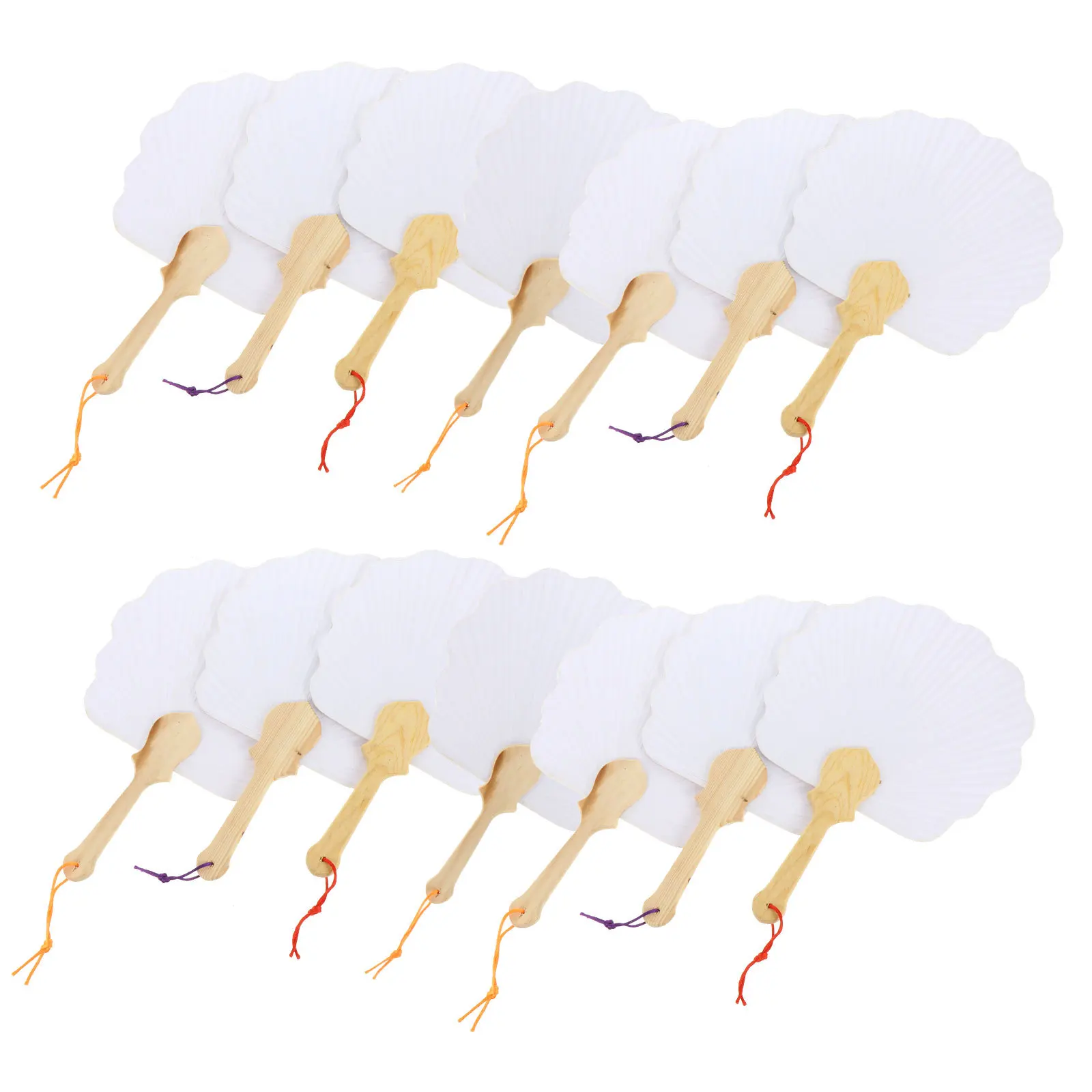 

16 шт., пустые ручные веера для рисования, сделай сам, бумажные вееры для рисования, креативные образовательные художественные ремесла, подарок, сделай сам, ручной веер для рисования