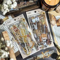 40 Pcs Book of Memories Series Decorative Strip Sticker Vintage Collage Scrapbooking Label Diy Diary Album Journal Planner