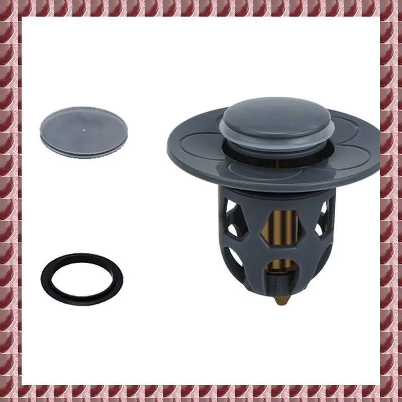 

A95G Universal Sink Drain Stopper With Hair Trap, Universal Washbasin Head Stopper Bathroom Sink Drain Strainer