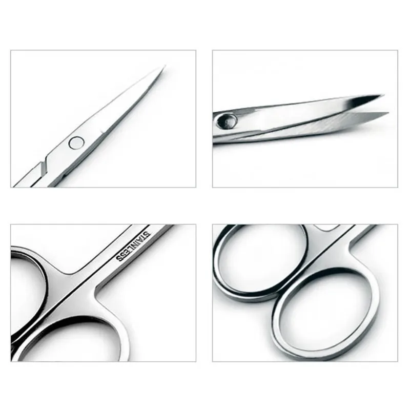 Stainless Steel Small Nail Tools Eyebrow Nose Hair Scissors Cut Manicure Facial Trimming Tweezer Makeup Beauty Tool