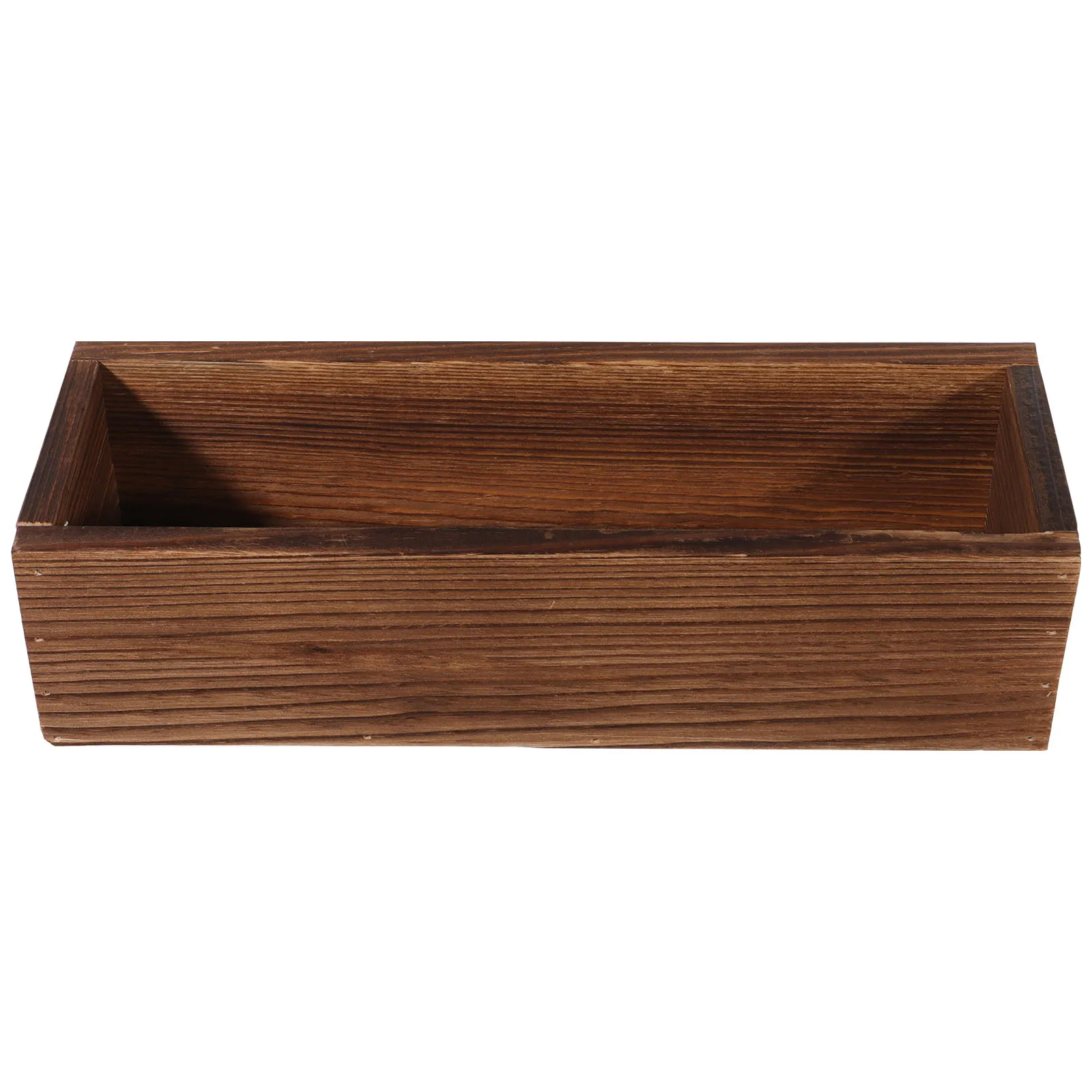 

Creative Retro Wooden Flower Pot 30x9.5cm Durable Sturdy Plant Holder Vintage Balcony Decor Rustic Gardening Container