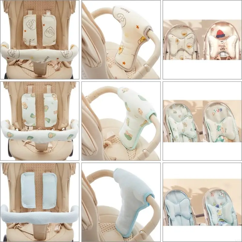 

Y88D Soft Infant Strollers Straps Baby Strollers Cushions for Skin & Comfort