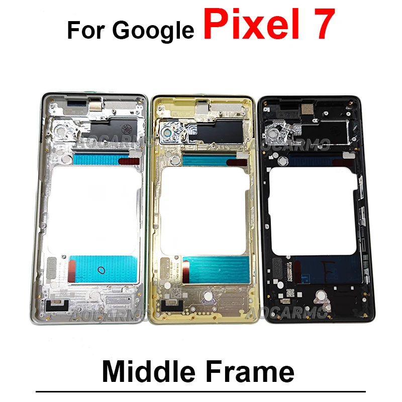 For Google Pixel 7 7Pro Pro Middle Frame With Side Keys Camera Cover Replacement Parts