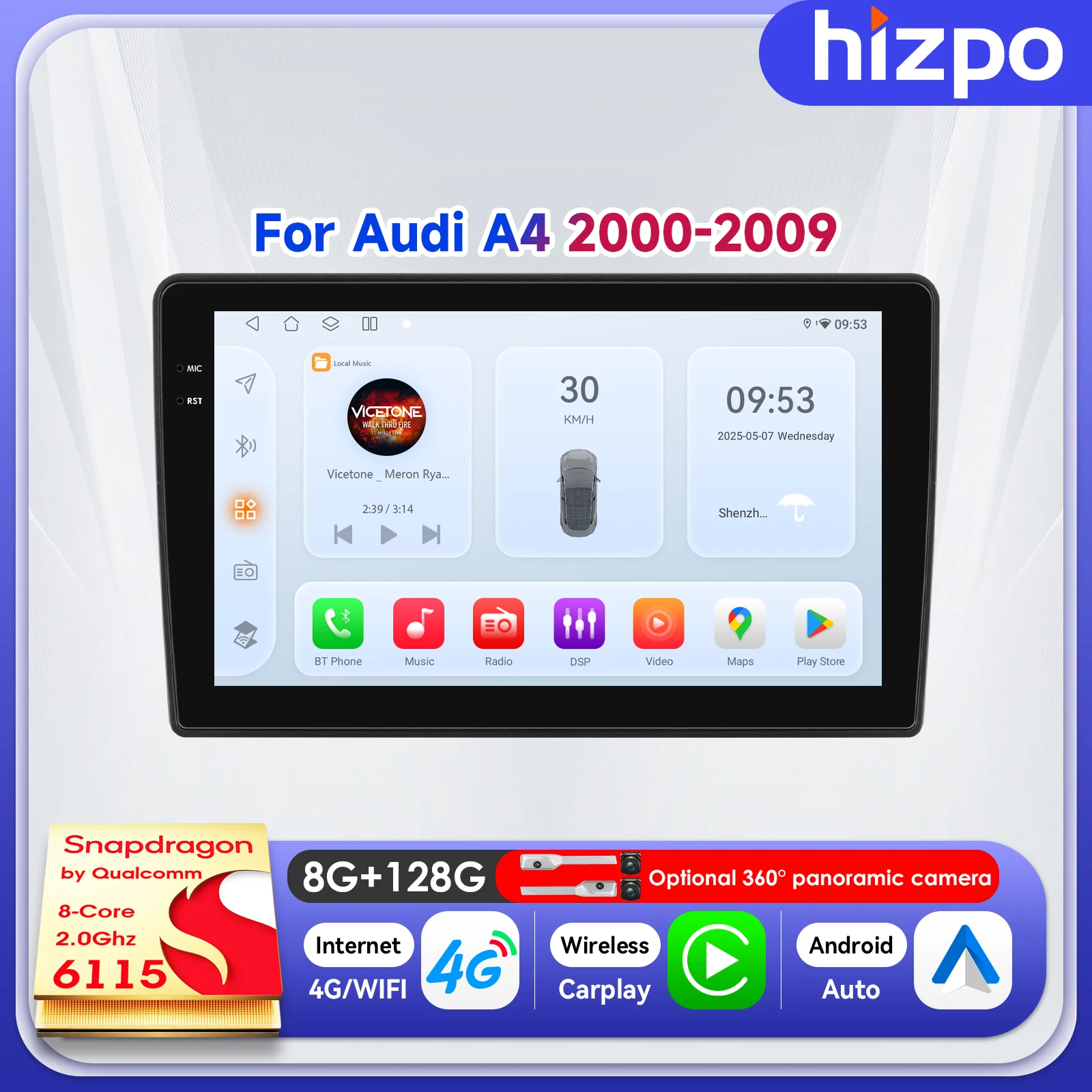 Hizpo 9" Car Monito…