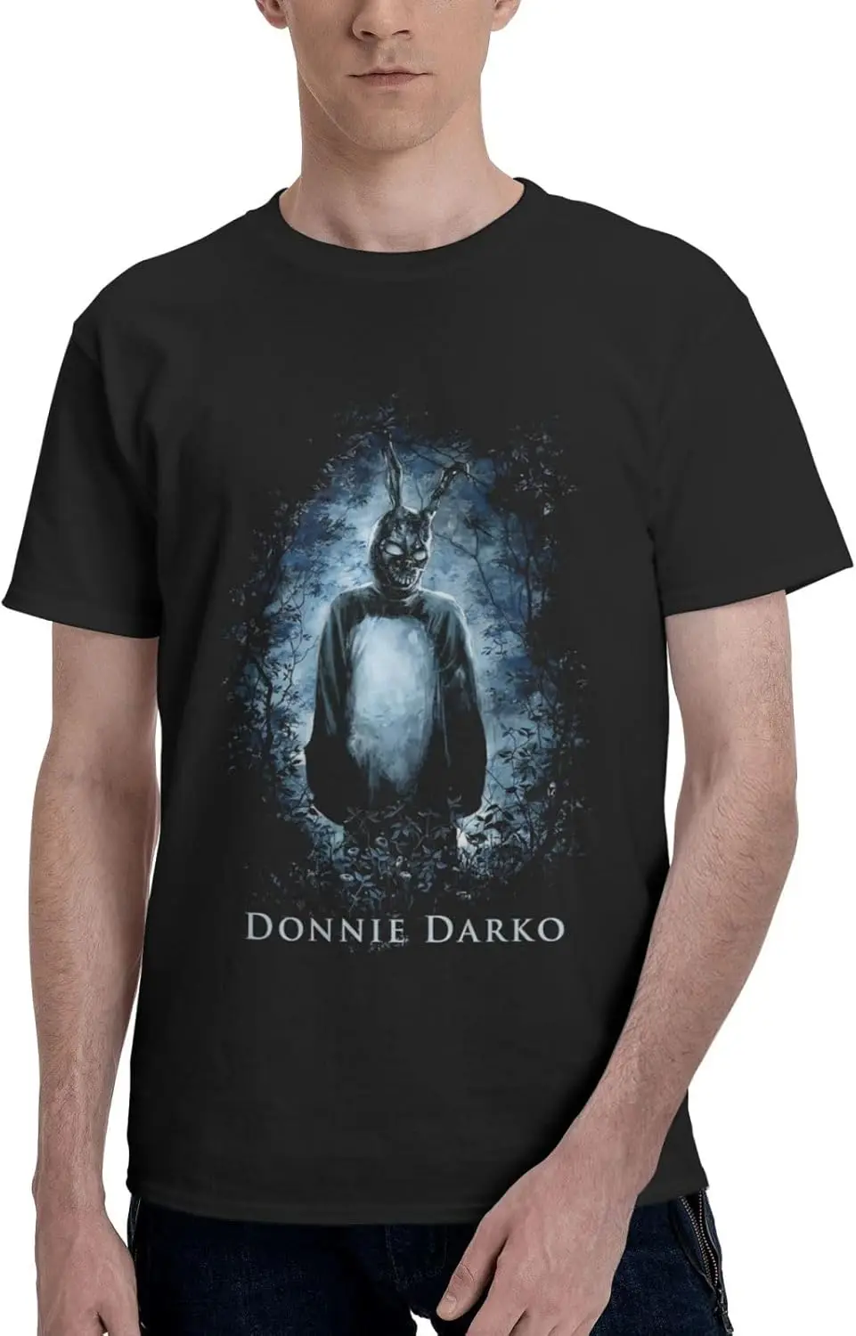 Donnie Darko T Shirt Mens Fashion Tee Summer Round Neckline Short Sleeve Clothes Black