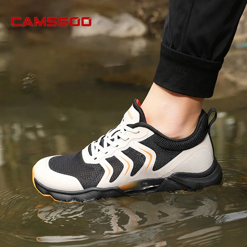 

CAMSSOO Hiking Shoes men mesh Outdoor Trekking boots women Tourism Mountain water Breathable Climbing Sneakers ankle fish shoes