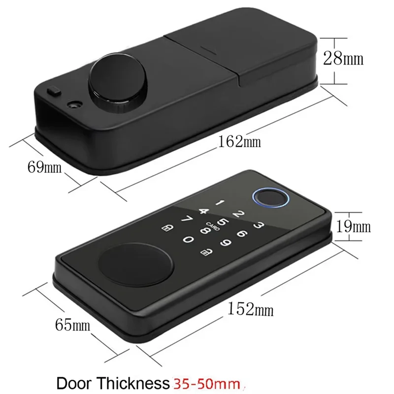A92Z Tuya App Remote Control Smart Door Lock Indoor House Electronic Lock Deadbolt Withkeys Lock