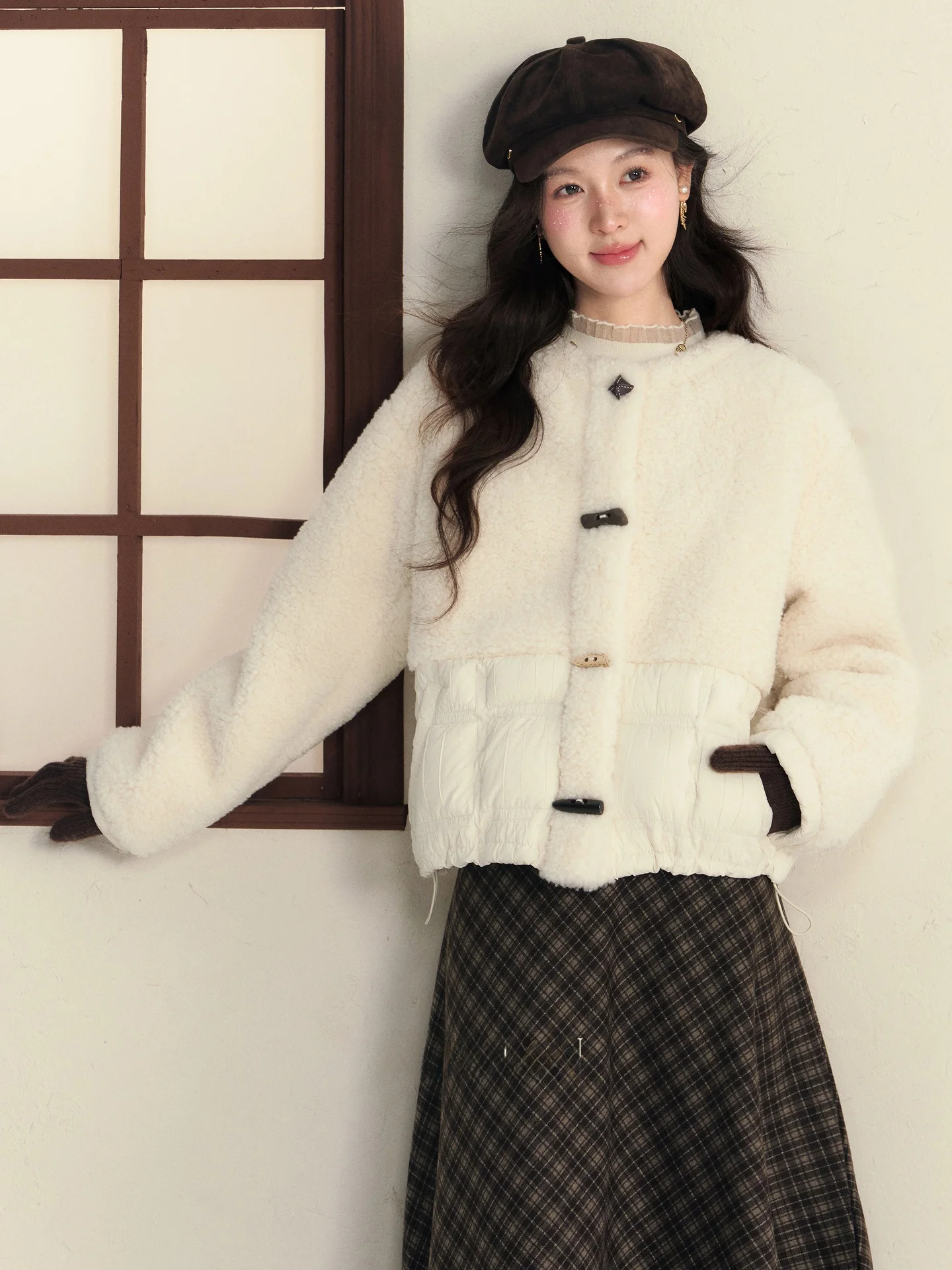 

Swan South 90 White Duck down Jacket Women's Versatile Winter New Design Casual Style round Neck Long Sleeve Mid-Length Coat