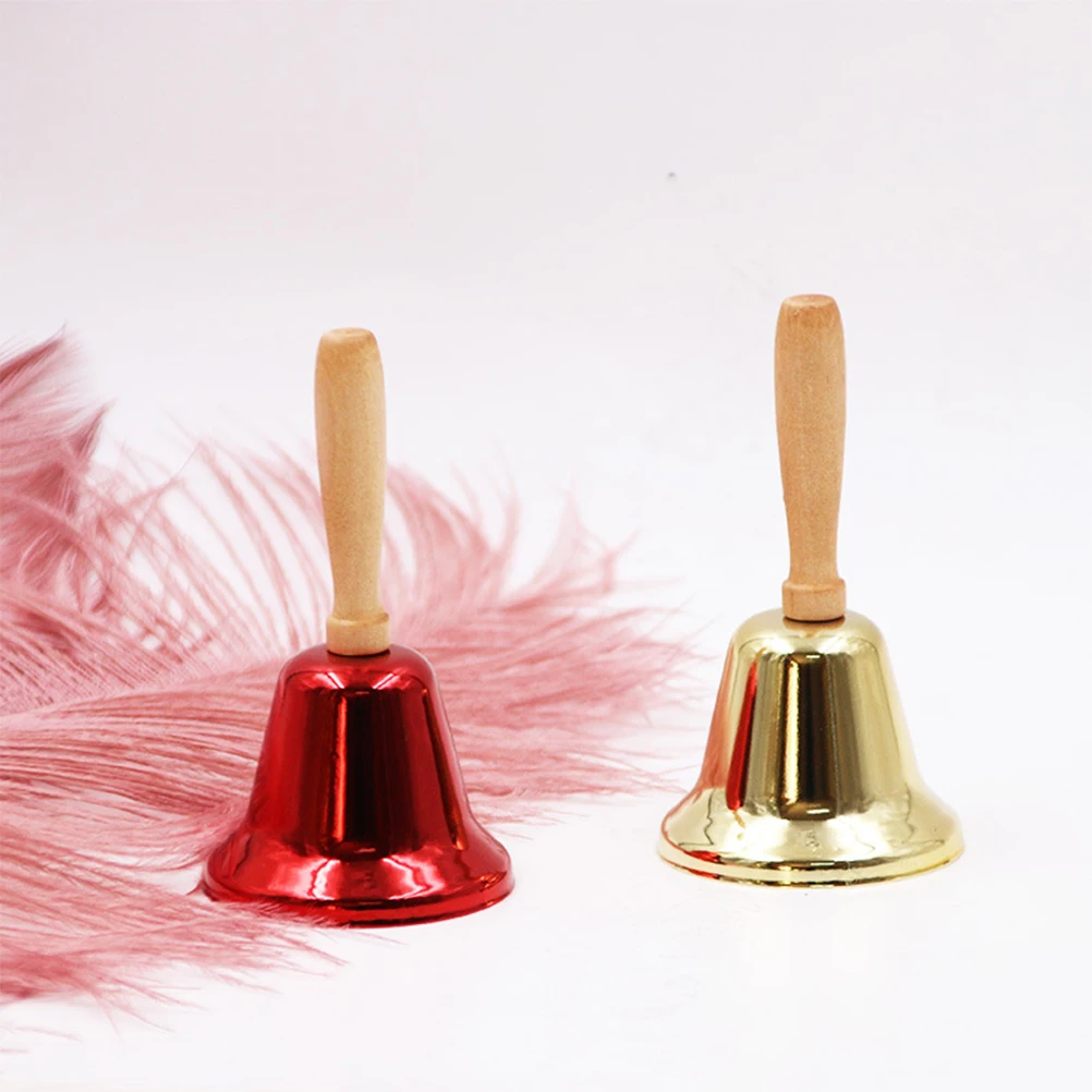 2 Stück handdekorativer Anruf für Hotel, Büro, Krankenhaus, Rezeption, Service, Glocke, einfaches Design, Mehrzweck-Einsatz, Jingle Bells