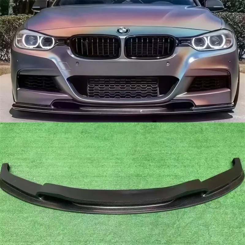 

Для BMW 3 серии F30 F35 2012-2019 передний бампер из настоящего углеродного волокна, нижний передний бампер под спойлер, сплиттер, аксессуары, комплект кузова