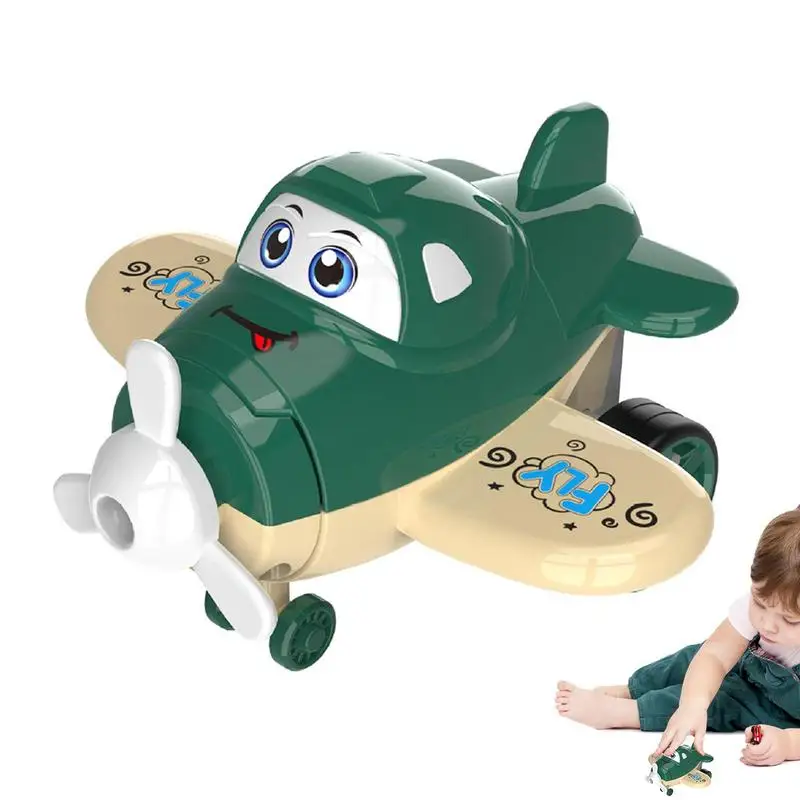 Kids Transforming Airplane Toy Cute Cartoon Inertial Plane Collision Deformation Aircraft Boy Robot Model Train Toys Gift Prize