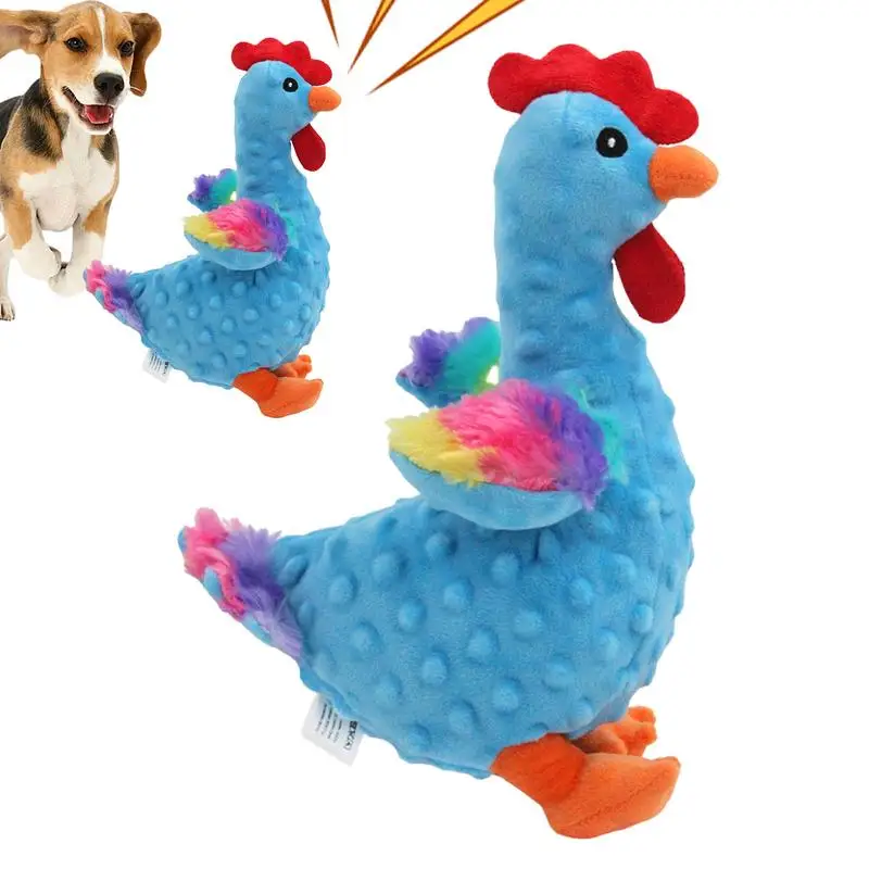 

Plush Rooster Dog Toy Rooster Shape Pet Chew Plush Sound Toys Portable Squeaky Dog Chewing Toy For Medium Pet Cat Small Dog