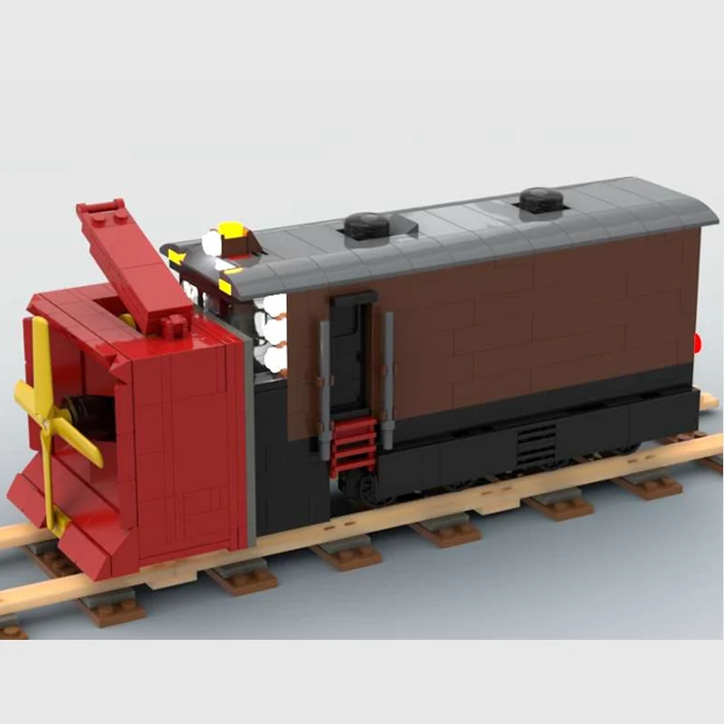 City Car Model MOC Building Bricks Track Snow Removal Machine Modular Technology Children Holiday Gifts Assemble Toys Suit