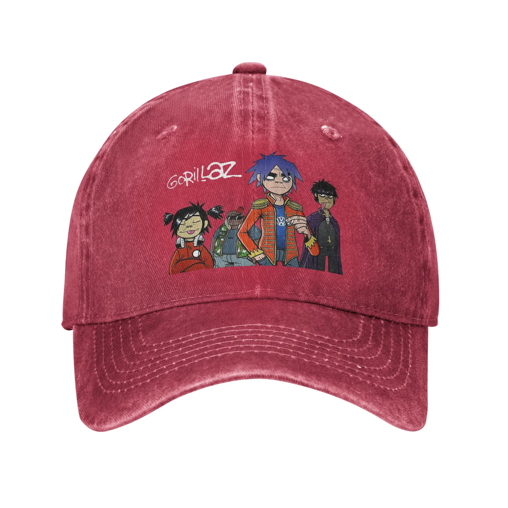 Gorillaz Denim Fabric Cap Casual Baseball Caps Adjustable Hat Summer Unisex Baseball Hats