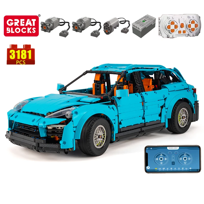 

Technical 10508 3181Pcs High-Tech Moc Super Speed Sports RC Suv Motor Car Brick Model Building Blocks Toys Chrismas Boys Gifts