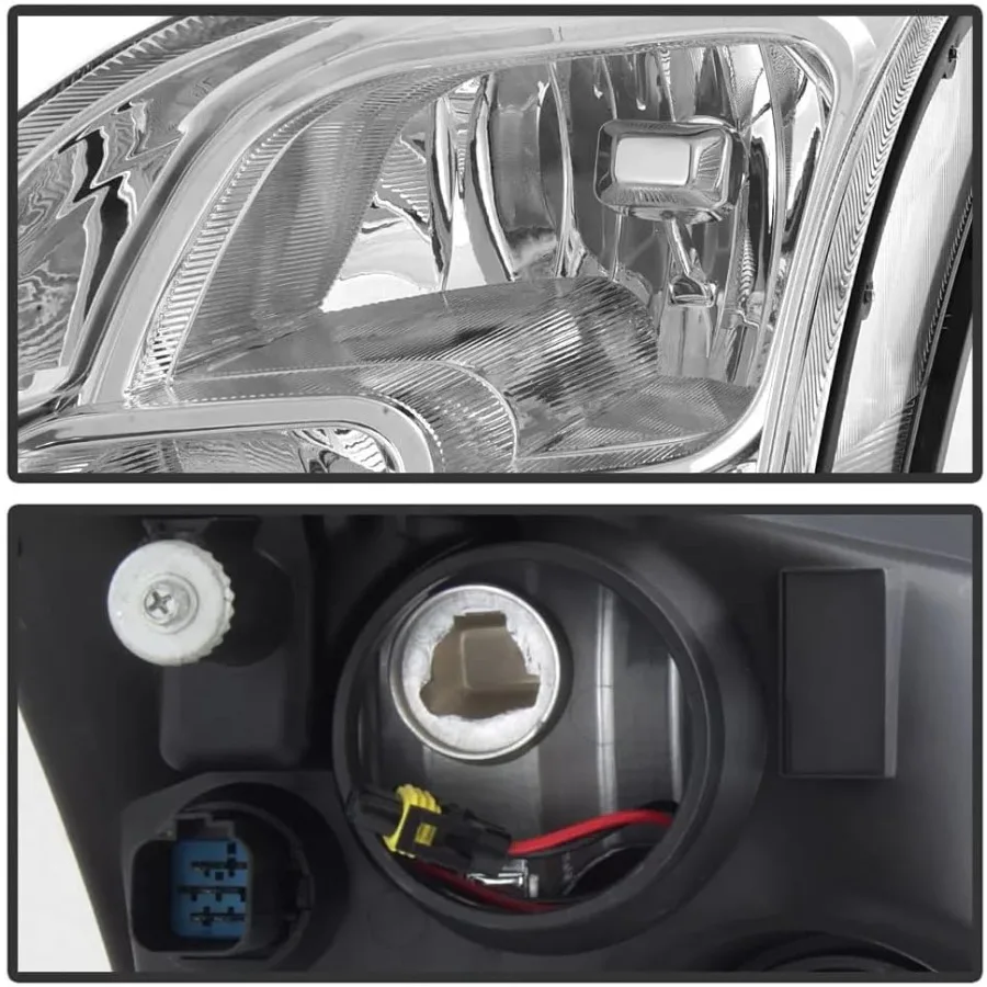 مجموعة المصابيح الأمامية المتوافقة مع 2006 2007 2008 2009 استبدال المصابيح الأمامية للركاب وجانب السائق مع الكروم