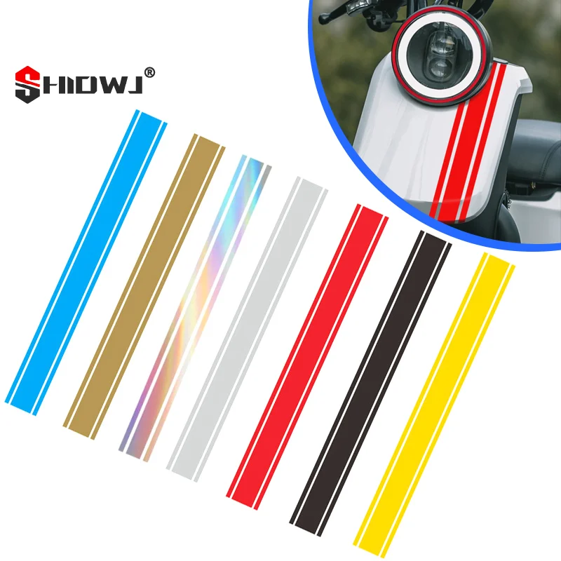 

50 см наклейки для мотоцикла, топливный бак, виниловая водостойкая полоса, наклейка в тонкую полоску, наклейка для мотокросса, украшения для стайлинга кузова двигателя