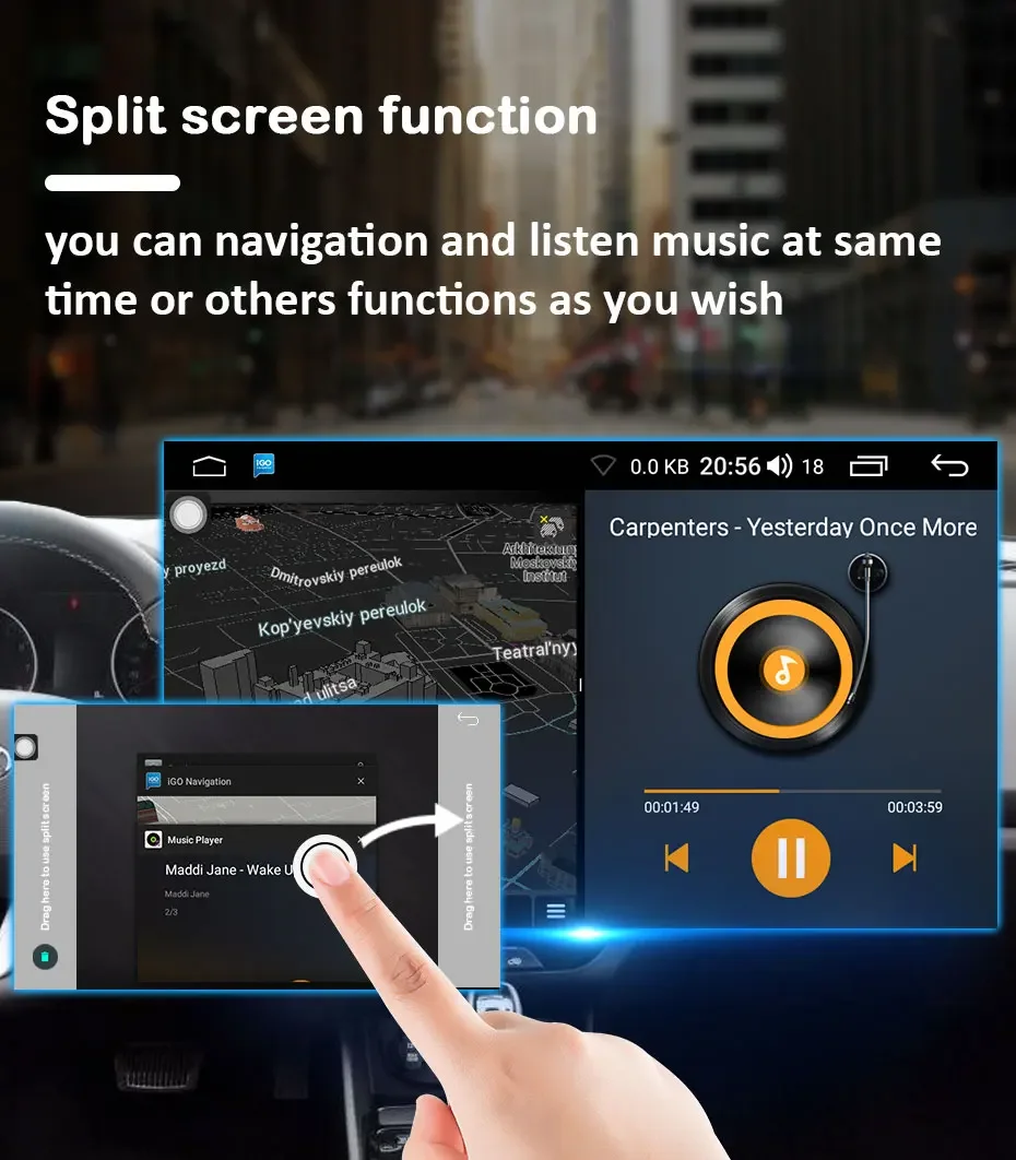 10,1-Zoll-Multimedia-Bildschirm Universelles Kabelloses Carplay Android 14 Autoradio Stereoanlage FÜR VW Volkswagen Hyundai Toyota Navigation 1DIN – Detail 18