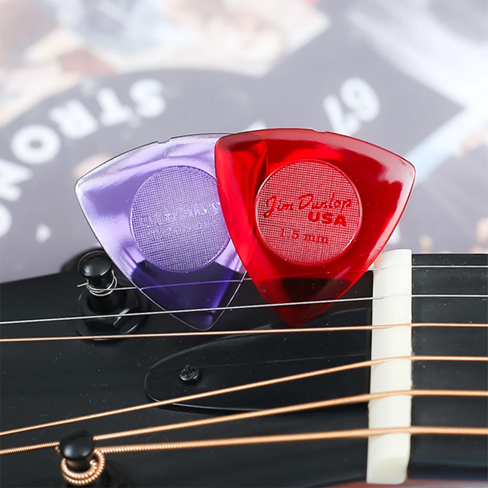 3 piezas/1 pieza Dunlop púas de guitarra 473R TRI Stubby Pick 1.5/2.0/3.0 mm, Accesorios de guitarra originales de EE.UU.