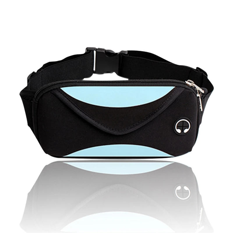 Waist Pack Fanny Pack with 2 Pockets Adjustable Strap for Fitness Outdoor Sports