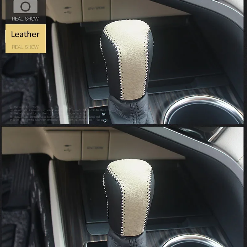 

Car Gear Cover For Toyota Camry XV70 2021 2020 2019 2018 Accessories Gear Head Shift Knob Cover Carbon Fiber Leather Protector