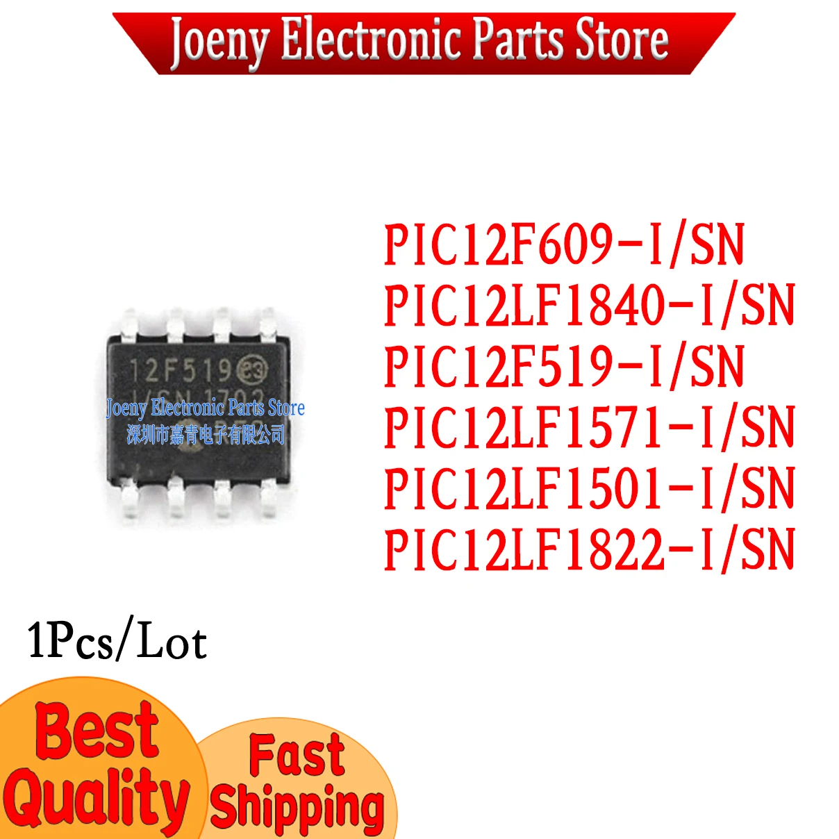 

PIC12F519-I PIC12F609-I PIC12LF1501-I PIC12LF1571-I PIC12LF1822-I PIC12LF1840-I SN plastic casing